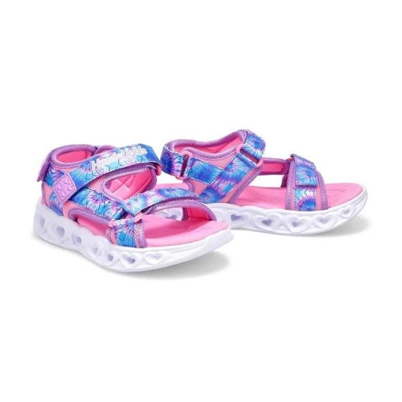 BRAND NEW youth girl skechers color groove light up sandals size 3Y (lights up) - Picture 2 of 9